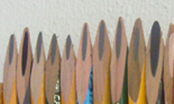 19x4x12cm - wood, pencils / bois, crayons - 2008